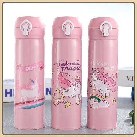 Bình giữ nhiệt 500ml inox 304 thiết kế nắp bật và khóa gài bình giữ nhiệt cho bé cao cấp - Bình Nước Giữ Nhiệt