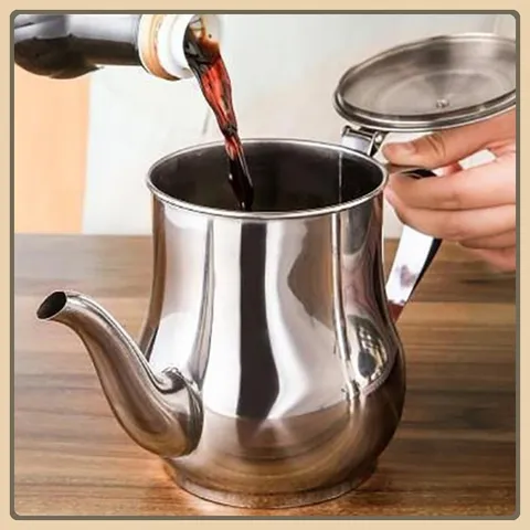 Ấm Pha Trà Eo Inox sáng bóng Phù Hợp Cho Quán Ăn, Quán Nước, Cà Phê Nhiều Dung Tích inox