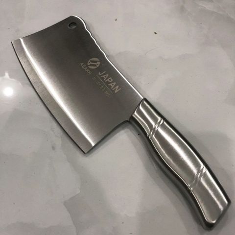 Dao chặt xương, chặt gà, chặt vịt, băm thịt làm bằng inox chống rỉ - Dao Inox chặt xương