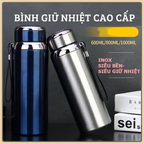 Bình Giữ Nhiệt Cao Cấp Nóng - Lạnh Cao Cấp 316 không gỉ - Loại 1000ml nắp kim cương