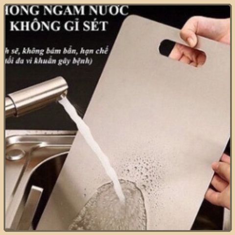 Thớt Inox Cao Cấp Kích Thước Size L Chống Ẩm Mốc - Thớt Inox Kháng Khuẩn Vệ Sinh Dễ Dàng