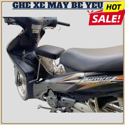 Ghế ngồi xe máy em bé - Xe Số, Yên Nệm, Không Tựa, Có Gác Chân, An Toàn Cho Bé Ngồi Xe Máy