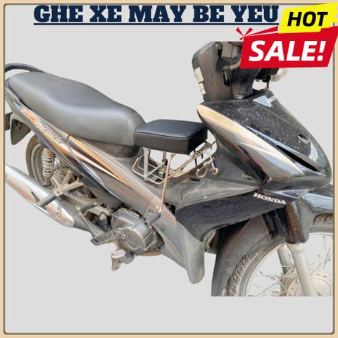 Ghế ngồi xe máy em bé - Xe Số, Yên Nệm, Không Tựa, Có Gác Chân, An Toàn Cho Bé Ngồi Xe Máy
