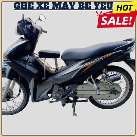 Ghế ngồi xe máy em bé - Xe Số, Yên Nệm, Không Tựa, Có Gác Chân, An Toàn Cho Bé Ngồi Xe Máy