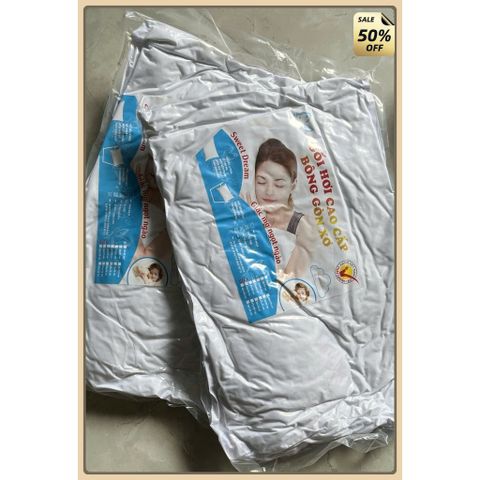 Gối Nằm Gòn kèm Vỏ Gối Sateen Cao Cấp. Kích thước 40x60cm. Áo Gối Nhiều Màu Cho Bạn Lựa Chọn