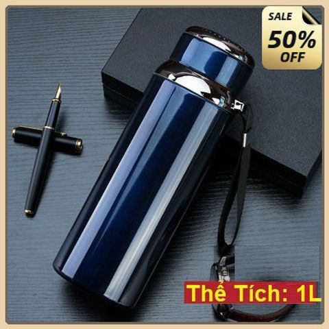 Bình Giữ Nhiệt 1000ml, Inox Cao Cấp, Kiểu Dáng Thời Trang, Sáng Bóng (nhiêu màu)