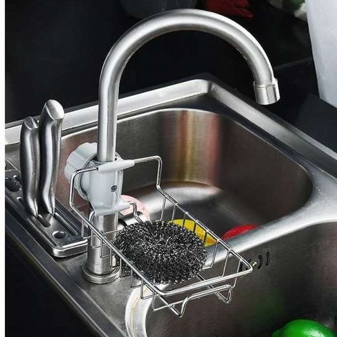 Giỏ inox gắn vòi rửa bát Giỏ đa năng không han gỉ