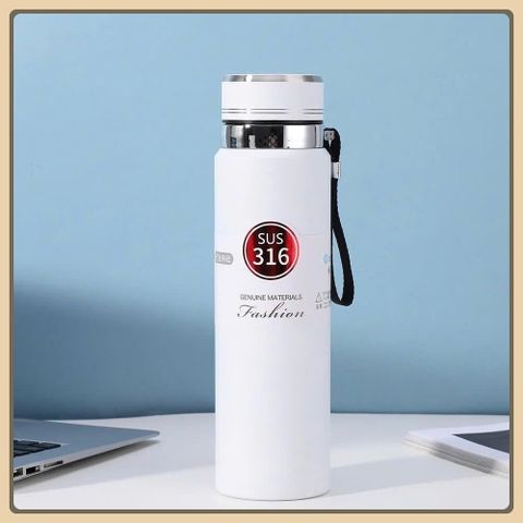 Bình Giữ Nhiệt Cao Cấp 1000ML SUS 316 3 Lớp. Sơn Nhám Chống Trầy, Quai Đeo Chắc Chắn