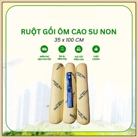 Ruột gối ôm cao su non American 35 x 100 (cm) gối ôm cao su kèm vỏ gối ôm