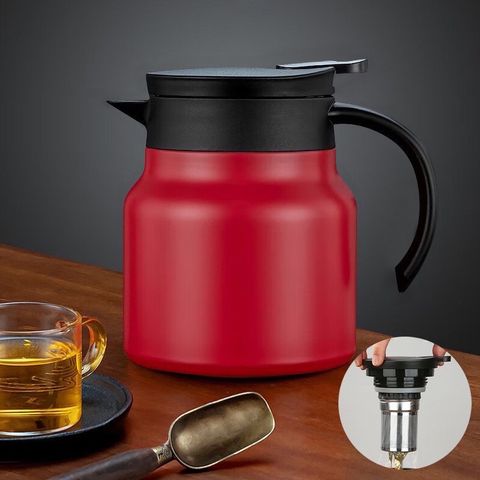 Ấm Trà, Bình Pha Trà Giữ Nhiệt Dung Tích 1000ML Chất Liệu INOX  Có Lưới Lọc Kết Hợp Tay Cầm Tròn Tiện Lợi