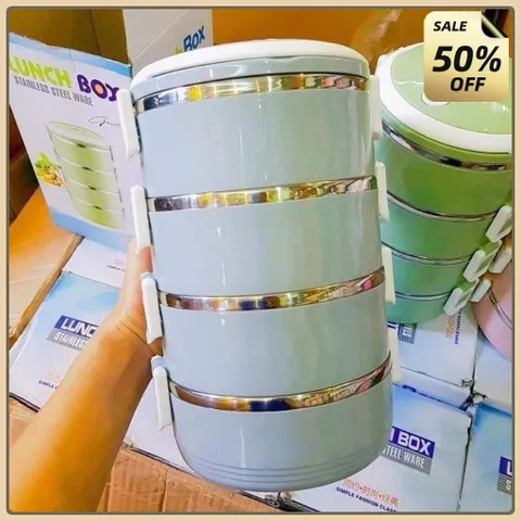 Cặp Lồng Cà Mênh 2 Tầng 4 tầng Lúa Mạch - Hộp Dựng Cơm Văn Phòng Có Nắp Khít