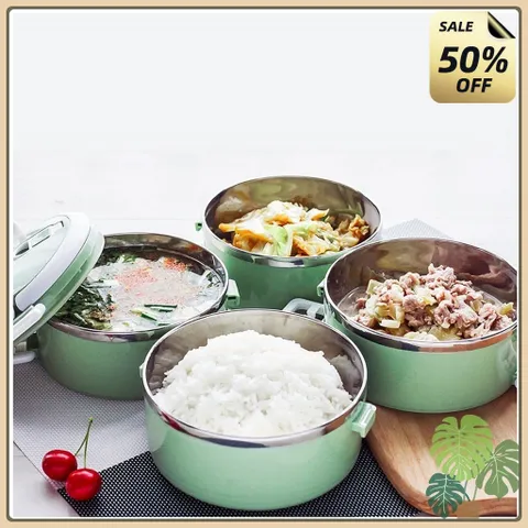 Cặp Lồng Cà Mênh 2 Tầng 4 tầng Lúa Mạch - Hộp Dựng Cơm Văn Phòng Có Nắp Khít
