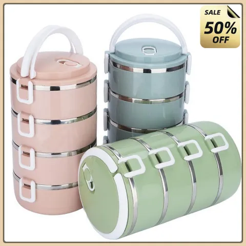 Cặp Lồng Cà Mênh 2 Tầng 4 tầng Lúa Mạch - Hộp Dựng Cơm Văn Phòng Có Nắp Khít