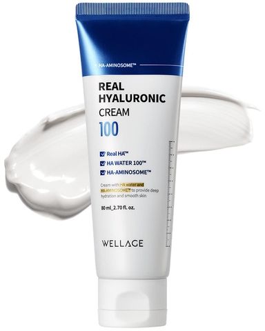 (Nhập khẩu) Kem Dưỡng ẩm, Làm Dịu Da Wellage Real HYALURONIC 100