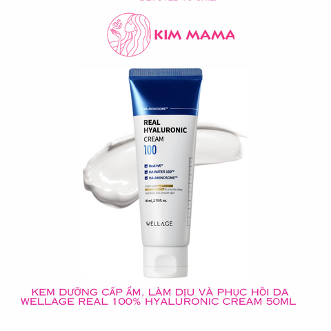 (Chính hãng) Kem Dưỡng ẩm, Làm Dịu Da Wellage Real HYALURONIC 100