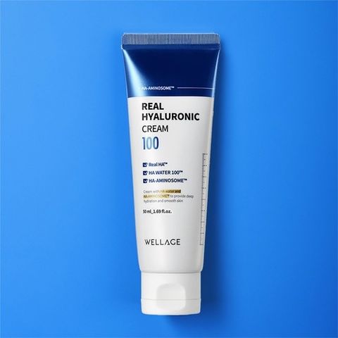 (Nhập khẩu) Kem Dưỡng ẩm, Làm Dịu Da Wellage Real HYALURONIC 100