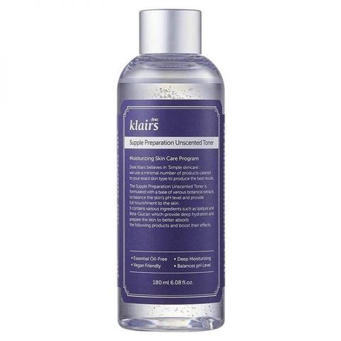 (Chính hãng) Nước Hoa Hồng Klairs Supple Preparation Unscented Toner