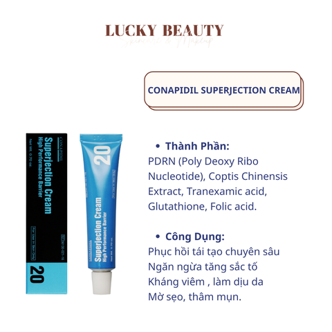 CONAPIDIL SUPERJECTION CREAM Kem Kháng Tăng Sắc Tố & Phục Hồi Da 20g