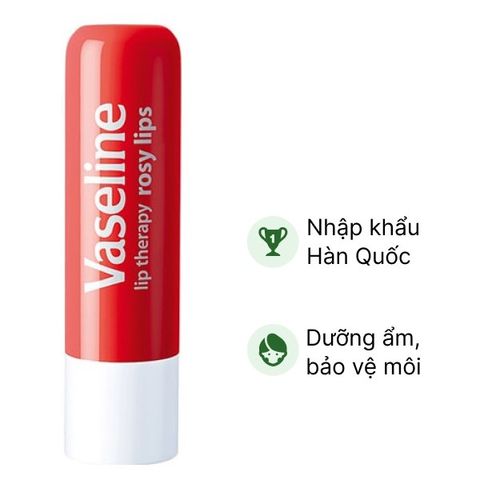 (Chính hãng) Sáp Dưỡng Môi Vaseline Lip Therapy Rosy Lips 7g Giúp Mềm