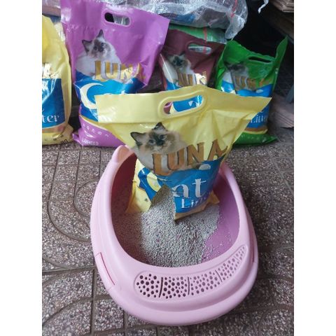 Cát vệ sinh cho mèo Luna Cat Litter Túi 9L Siêu khử mùi Vón cục nhanh Hương thơm nhẹ nhàng Lưu hương lâu
