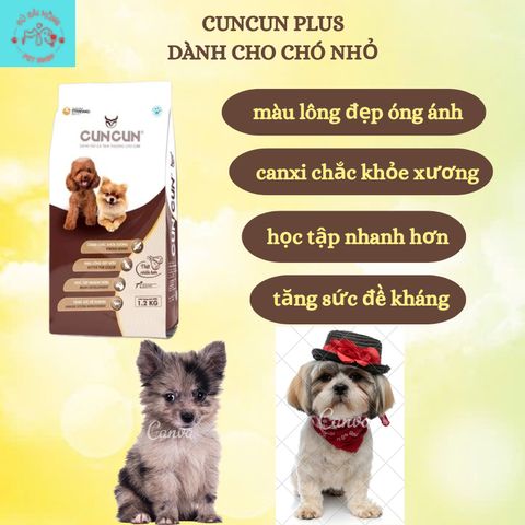 [380] Hạt Cho Chó Poodle CunCun - Hạt Tươi Cho Chó Nhỏ - Thức Ăn Cho Chó Không Chất Độn Không Chất Bảo Quản Túi 1,2Kg