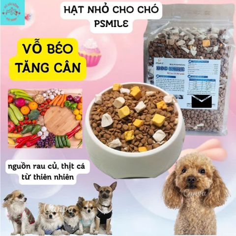 Thức Ăn Cho Chó Mix Topping - Hạt Tăng Cân Cho Chó Kén Ăn - Hạt Cho Chó Túi 1Kg