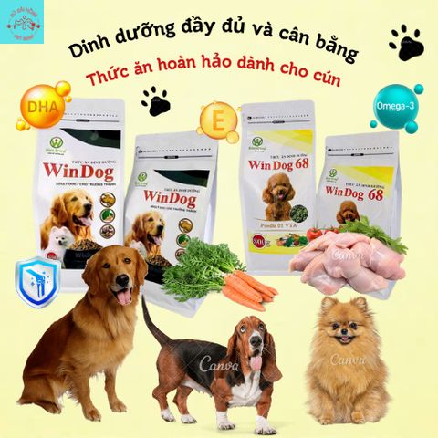Hạt Cho Chó - Thức Ăn Dinh Dưỡng Cho Chó Trưởng Thành Windog túi 800g - Hạt Cho Chó Kén Ăn - Thức Ăn Cho Mọi Giống Chó