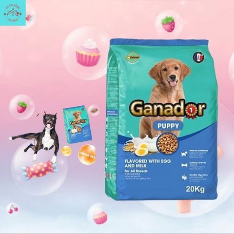 Thức Ăn Hạt Ganador Puppy Cho Chó Con Vị Trứng & Sữa Gói 400g