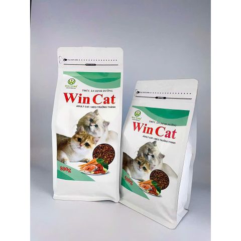 Hạt Cho Mèo Wincat - Thức Ăn Cho Mèo Kén Ăn - Hạt Nhỏ Cho Mọi Giống Mèo Túi 800g