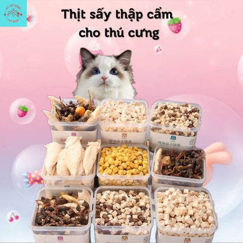 Thịt Sấy Khô Cho Chó Mèo Lishi - Đồ Ăn Vặt Thú Cưng - Thức Ăn Cho Mèo - Thịt Sấy Đủ Loại Cho Chó Mèo