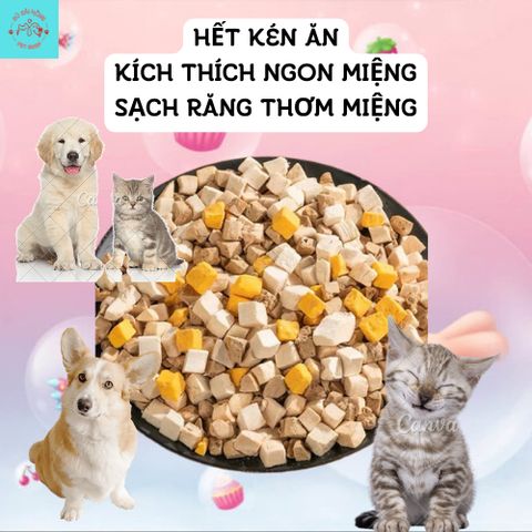 Thịt Sấy Khô Cho Chó Mèo Lishi - Đồ Ăn Vặt Thú Cưng - Thức Ăn Cho Mèo - Thịt Sấy Đủ Loại Cho Chó Mèo