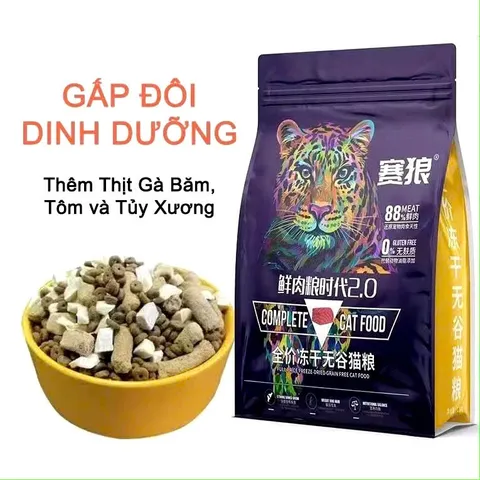 [Túi 5KG] Hạt Cho Mèo Langlike - Thức Ăn Cho Mèo Đạm 40% - Hạt Cho Mèo mix topping không trứng
