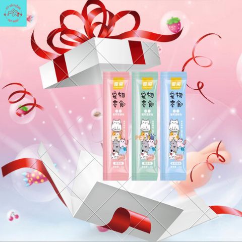 [5 Thanh] Súp Thưởng Shizuka Cho Mèo - Snack Cho Mèo 3 Vị: Cá Ngừ - Cá Tuyết - Gà Thanh 15g