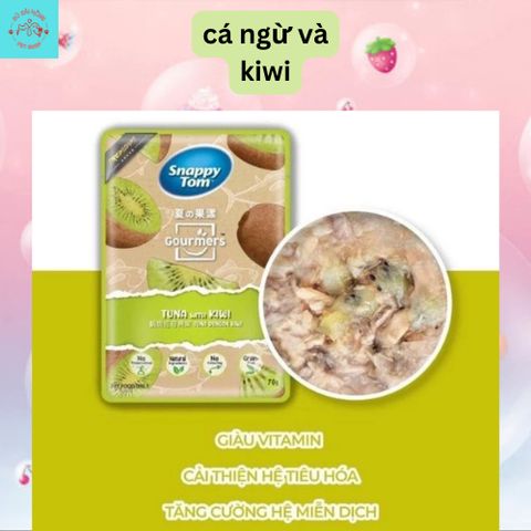 Pate Mèo Snappy Tom Trái Cây - Thức Ăn Cho Mèo Hỗn Hợp Cá Và Trái Cây Nhiều Dinh Dưỡng Gói 70G