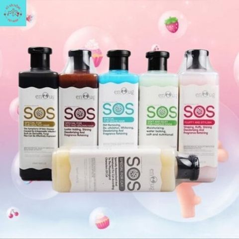 Sữa Tắm SOS Mềm Mượt Dưỡng Lông Thơm Lâu Cho Chó Mèo Nhiều Loại Chai 530ml