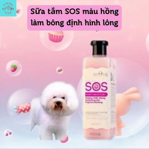 Sữa Tắm SOS Mềm Mượt Dưỡng Lông Thơm Lâu Cho Chó Mèo Nhiều Loại Chai 530ml