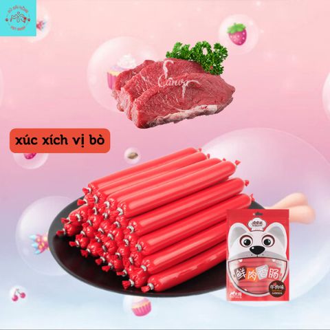 Xúc Xích Dinh Dưỡng Cho Chó Mèo - Thức Ăn Ướt Cho Chó Mèo Gói  30 thanh 15G