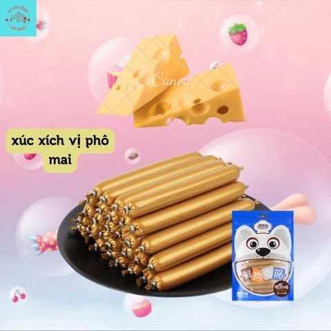 Xúc Xích Dinh Dưỡng Cho Chó Mèo - Thức Ăn Ướt Cho Chó Mèo Gói  30 thanh 15G