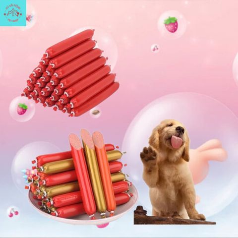 Xúc Xích Dinh Dưỡng Cho Chó Mèo - Thức Ăn Ướt Cho Chó Mèo Gói  30 thanh 15G