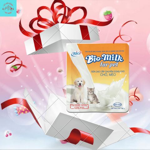 Sữa Bio Milk For Pet Cho Chó Mèo Con Sơ Sinh, Thú Cưng Mang Bầu, Biếng Ăn Cần Bổ Sung Dinh Dưỡng Túi 100g