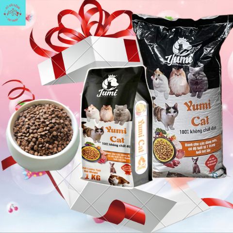 Thức Ăn Cho Mèo - Hạt Yumi Cho Mèo - Hạt Cho Mèo Từ 1 Tháng Tuổi Thơm Ngon Bổ Dưỡng