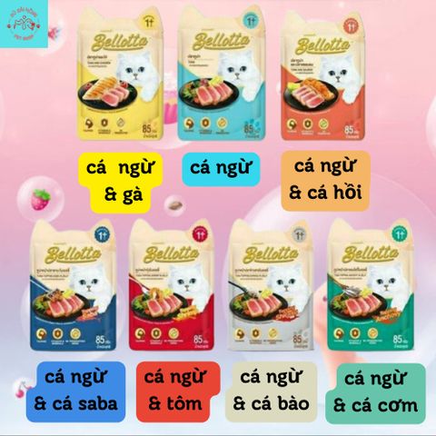Pate Mèo Bellota - Thức Ăn Cho Mèo - Pate Tươi Cho Mèo Lớn Và Mèo Con Gói 85G