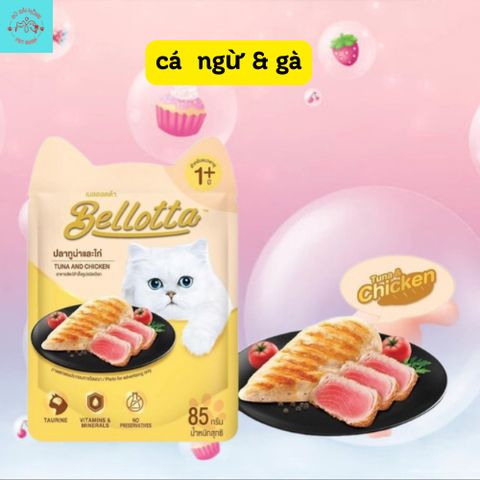 Pate Mèo Bellota - Thức Ăn Cho Mèo - Pate Tươi Cho Mèo Lớn Và Mèo Con Gói 85G
