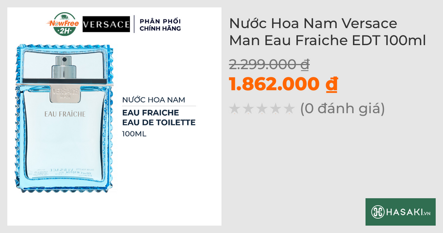 (Auth 100%) Nước Hoa Nam Versace Man Eau Fraiche EDT 10ml chiết Chính