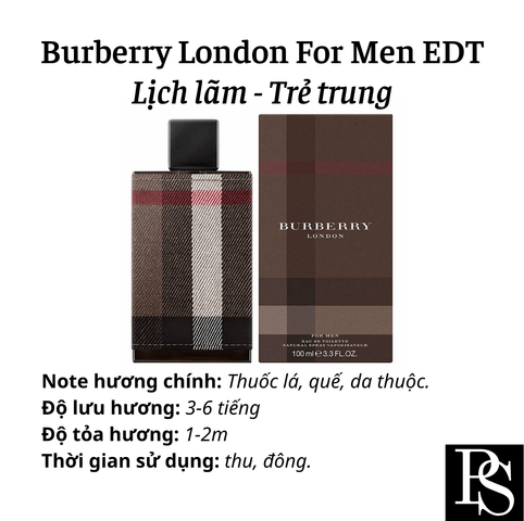 (Chính hãng) Nước Hoa Nam Burberry London For Men 10ml chiết Chính