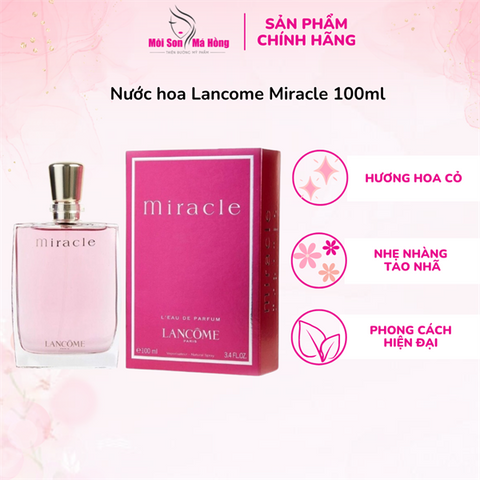 (Auth 100%) Nước Hoa Nữ Lancôme Miracle Eau De Parfum Spray 100ml 675072