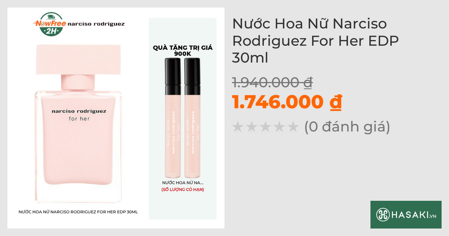 (Chính hãng) Nước Hoa Nữ Narciso Rodriguez For Her EDP 100ml Chính