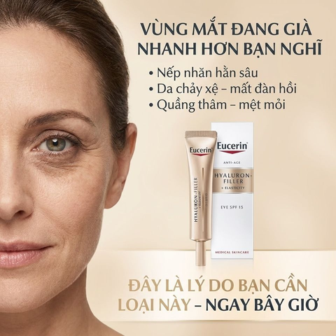 Kem Dưỡng Mắt Eucerin Hyaluron-Filler + Elasticity SPF20 15ml