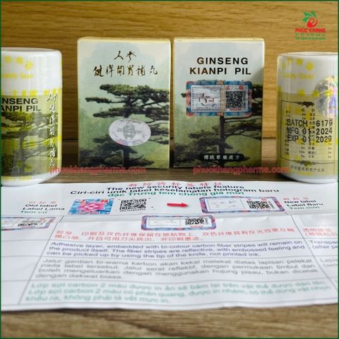 (Auth 100%) Viên Uống Tăng Cân Ginseng Kianpi Pil Tăng cảm giác Thèm