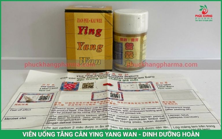 (Nhập khẩu) Viên Uống Tăng Cân Ying Yang Wan Dinh dưỡng hoàn 33
